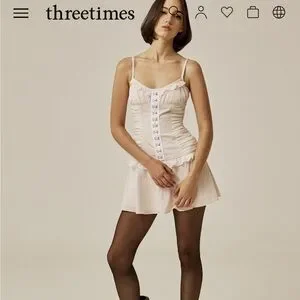 【threetimes】 Ariel dress ARE YOU AM I | Dresses | Threetimes Ariel Dress Pink Mini